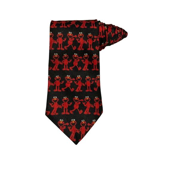Sesame Street Elmo Cartoon Vintage Novelty Necktie 100% Polyester - Picture 1 of 7